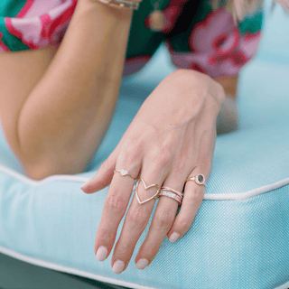 Skinny Diamond X Ring  Lindsey Leigh Jewelry.
