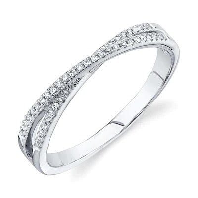 Skinny Diamond X Ring - Lindsey Leigh Jewelry