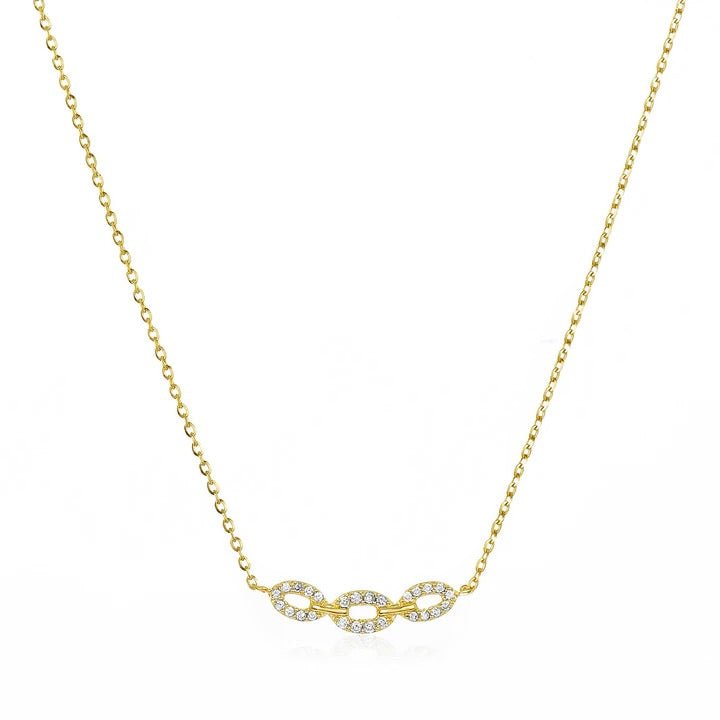Small Diamond Chain Link Necklace - Lindsey Leigh Jewelry