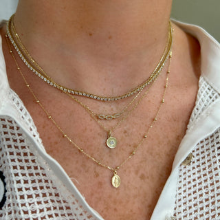 Small Diamond Chain Link Necklace  Lindsey Leigh Jewelry.
