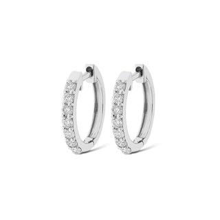 Small Diamond Hoops  Lindsey Leigh Jewelry.
