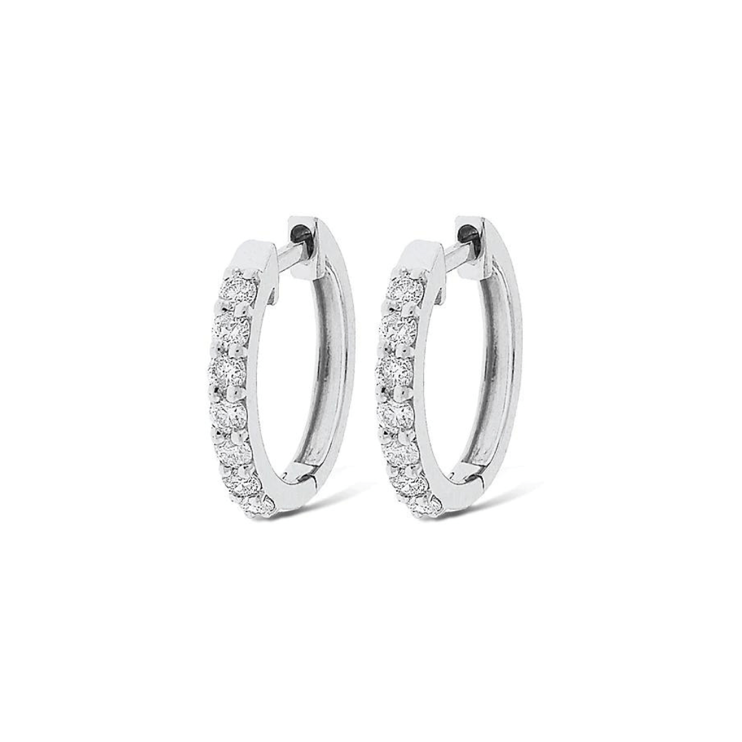 Sapphire & Diamond Small Hoops – Lindsey Leigh Jewelry