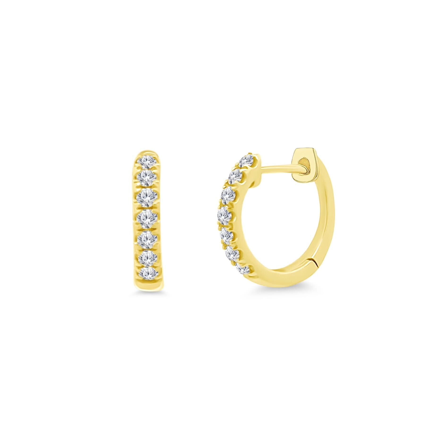 Small Diamond Hoops