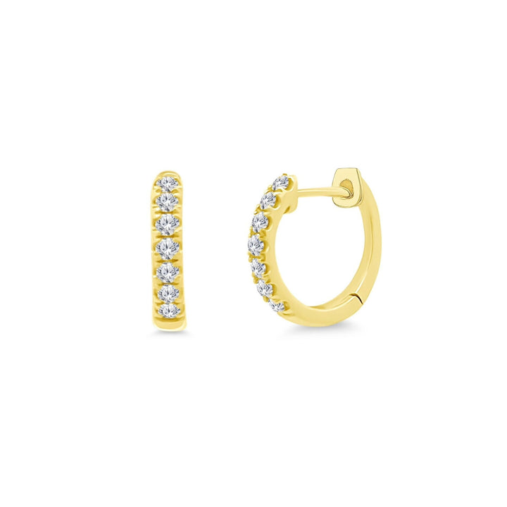 Small Diamond Hoops - Lindsey Leigh Jewelry