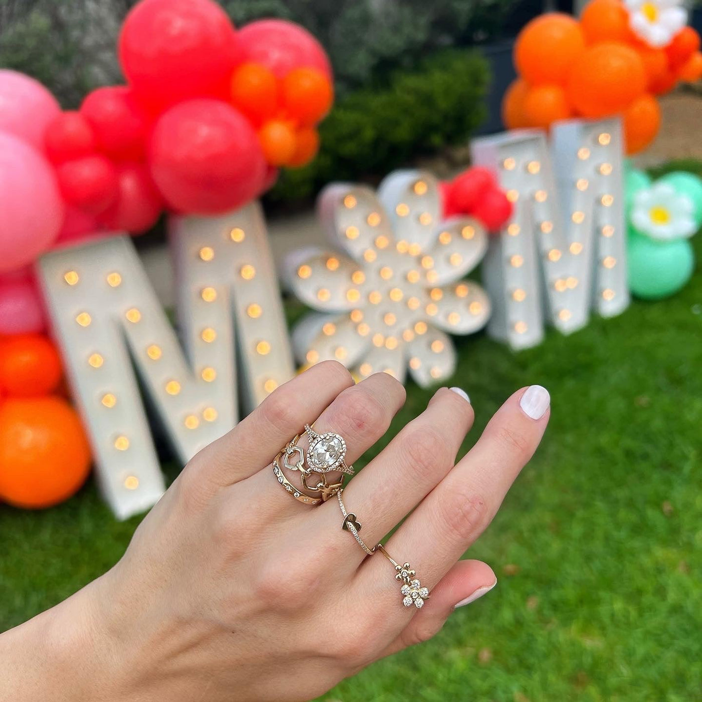 Star Diamond Gold Band - Lindsey Leigh Jewelry