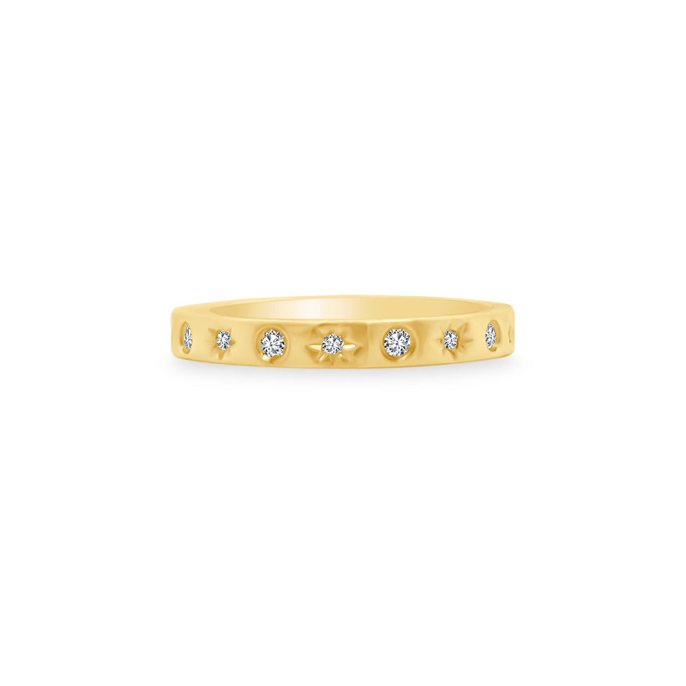 Star Diamond Gold Band - Lindsey Leigh Jewelry