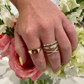Station Diamond Rope Ring  Lindsey Leigh Jewelry.
