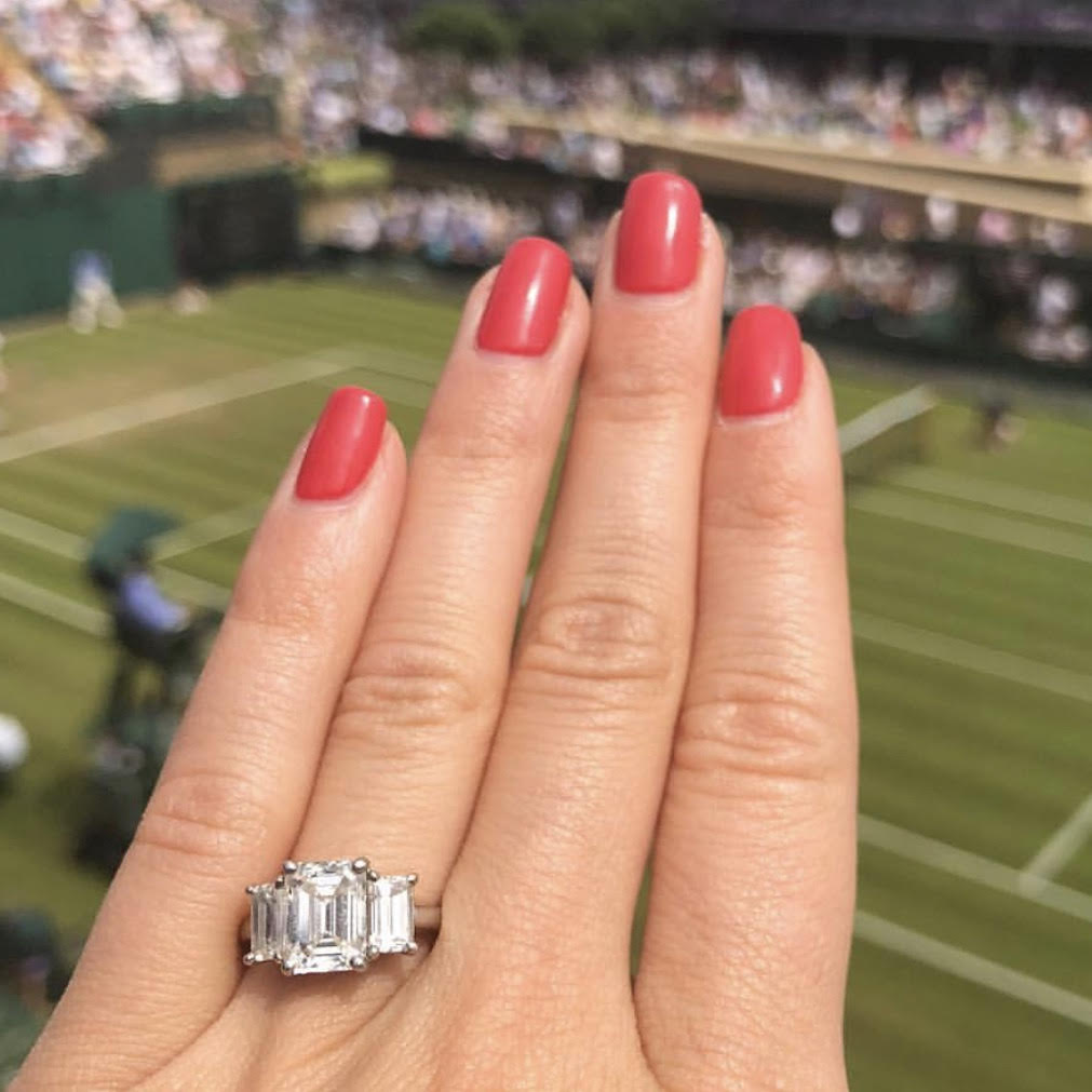Three Stone Emerald Ring - Lindsey Leigh Jewelry