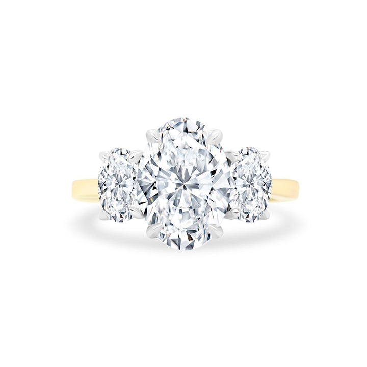 Three Stone Oval Diamond Ring - Lindsey Leigh Jewelry