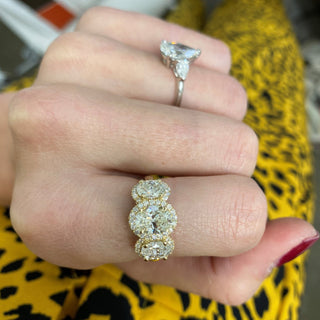Triple Oval Cut  Lindsey Leigh Jewelry.
