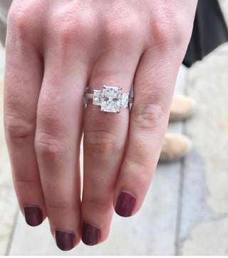 Triple Radiant Cut  Lindsey Leigh Jewelry.
