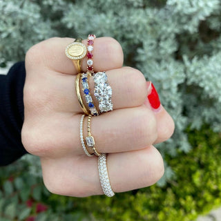 Triple Round Cut  Lindsey Leigh Jewelry.
