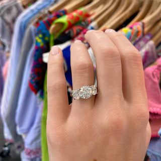 Triple Round Cut  Lindsey Leigh Jewelry.
