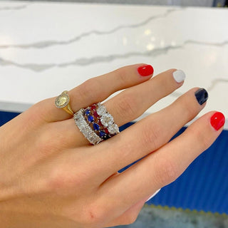 Triple Round Cut  Lindsey Leigh Jewelry.
