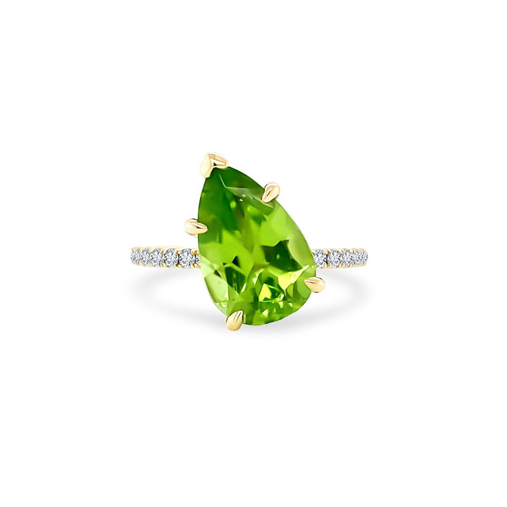 Tilted Pear Gemstone Ring - Lindsey Leigh Jewelry