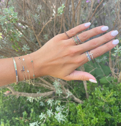 Triple Bubble Gemstone Bracelet - Lindsey Leigh Jewelry