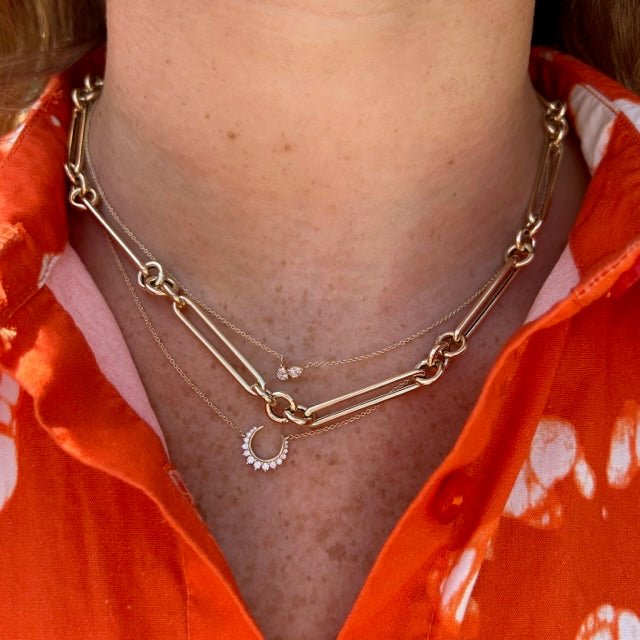 Triple Round Link Chain - Lindsey Leigh Jewelry