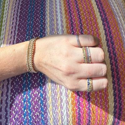 Tsavorite Eternity Band - Lindsey Leigh Jewelry