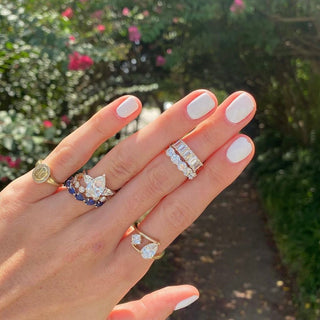 Mixed Shape on Split Shank Wrap Band  Lindsey Leigh Jewelry.

