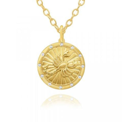 Zodiac Disc Necklace - Lindsey Leigh Jewelry