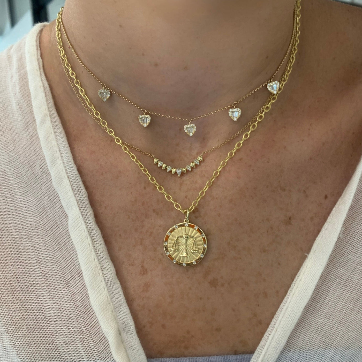 Zodiac Disc Necklace - Lindsey Leigh Jewelry
