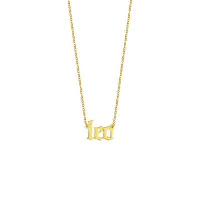 Zodiac Nameplate Necklace - Lindsey Leigh Jewelry